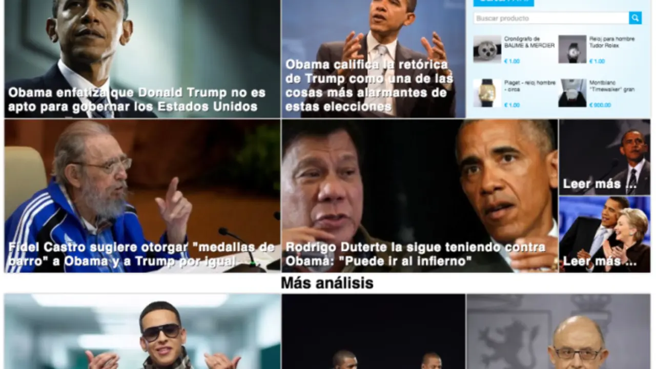 Imágenes de Obama con artículos relacionados en MUNDIARIO.