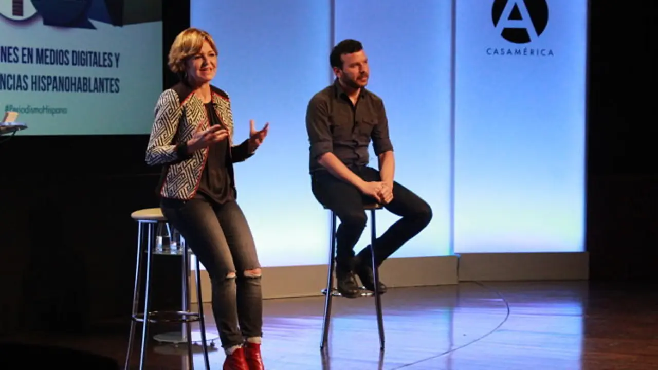 Almudena Ariza, corresponsal de TVE en Nueva York y Eliezer Budasoff, editor de The New York Times en espa&ntilde;ol./ Mundiario