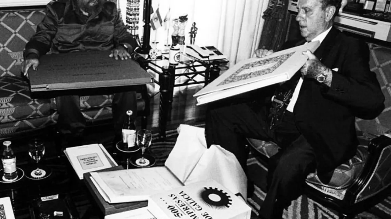 Fidel Castro y Manuel Fraga. / Xurxo Lobato