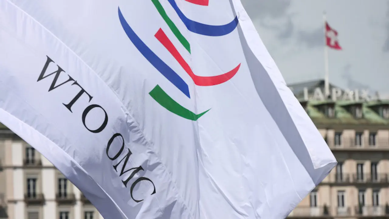 Bandera de la OMC en Suiza / Archivo
