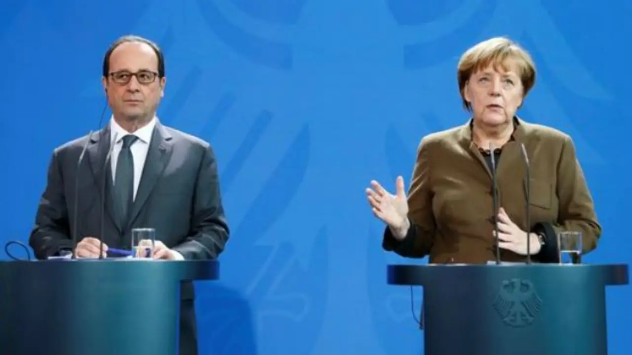 Francois-Hollande y Angela- Merkel -Reuters