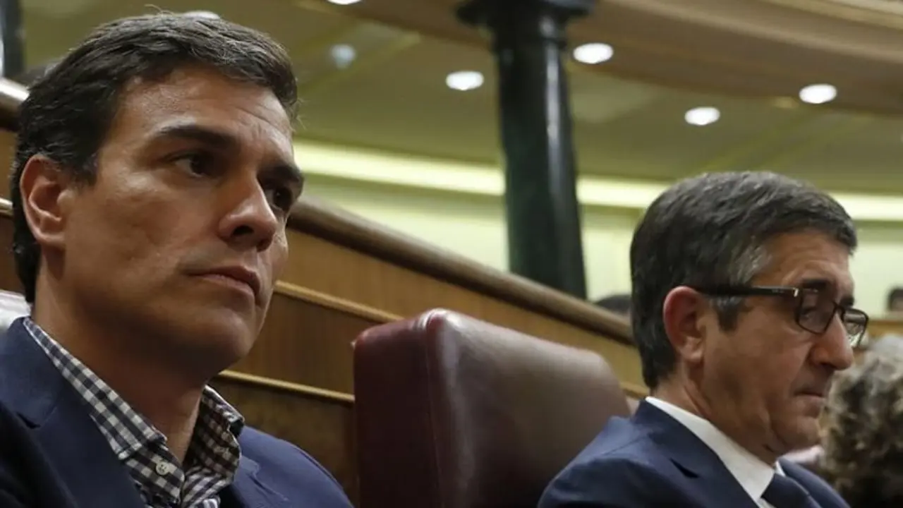Pedro Sánchez y Patxi López. / Twitter