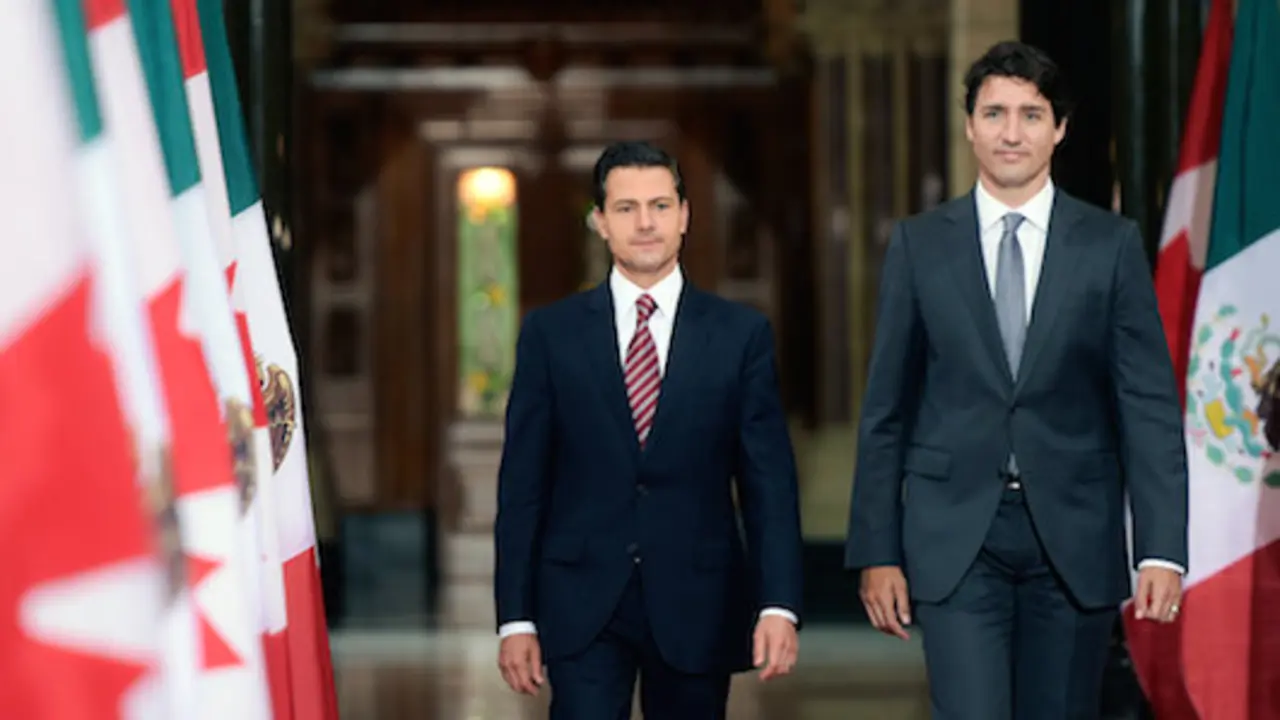 Enrique Peña Nieto y Justin Trudeau.