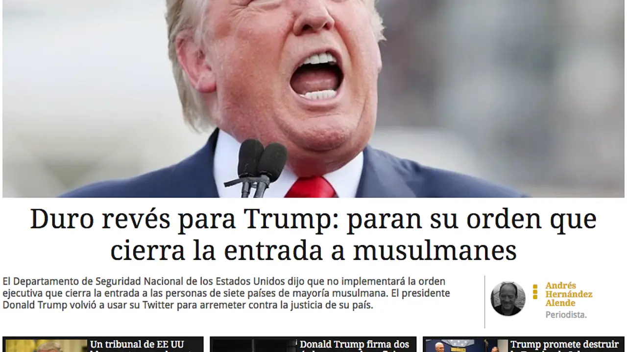 La parte más destacada de la página home de MUNDIARIO.