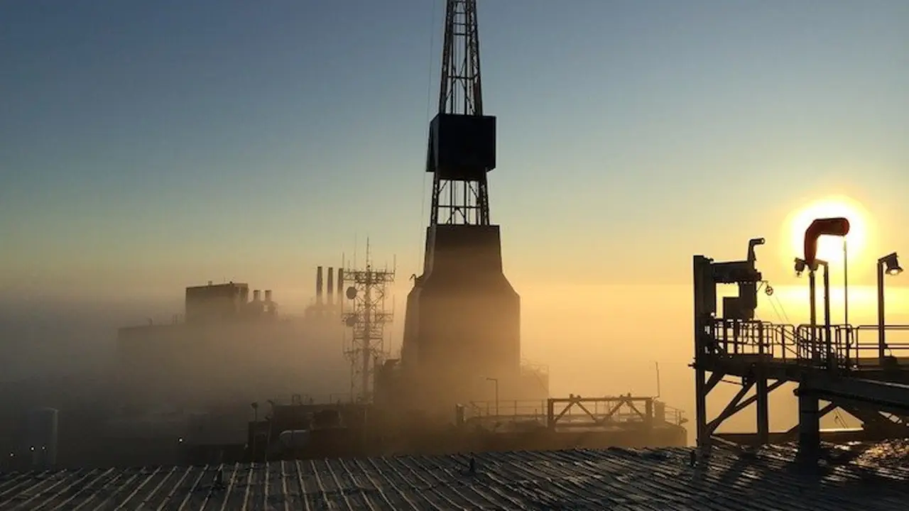 Planta de extracción de petróleo.