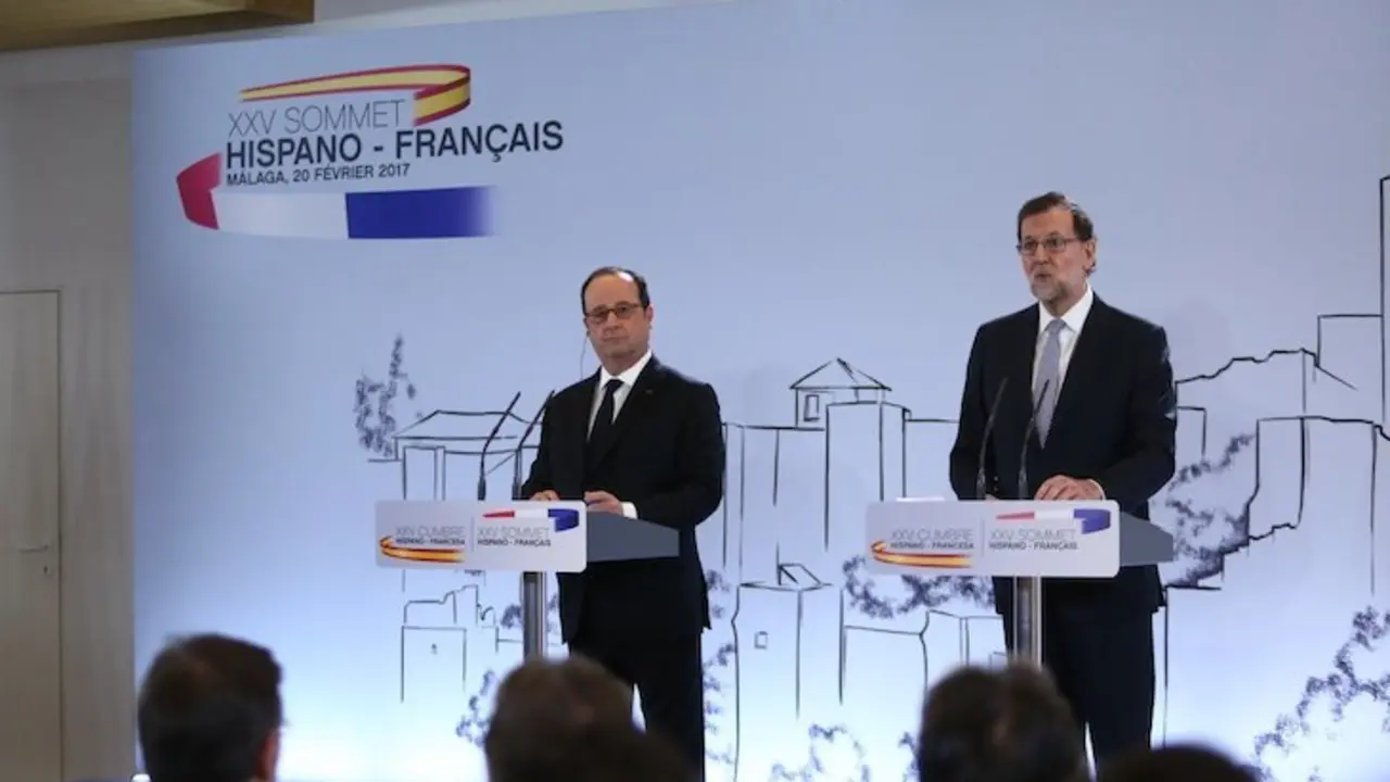 Francois Hollande y Mariano Rajoy. / Twitter