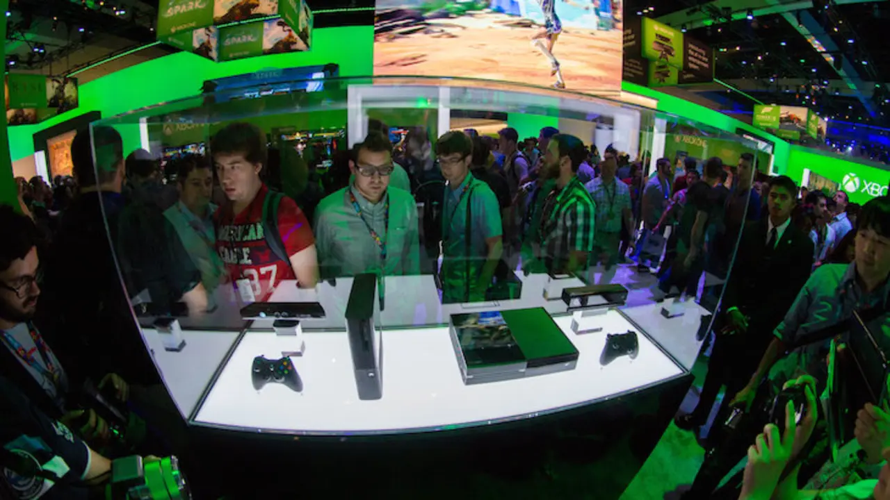 Exhibición de las consolas de Xbox.