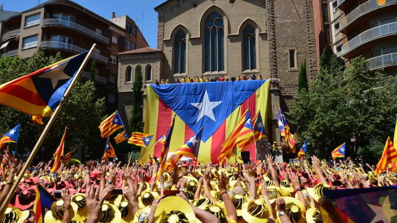 Manifestaci&oacute;n independentista en Catalu&ntilde;a. / RRSS