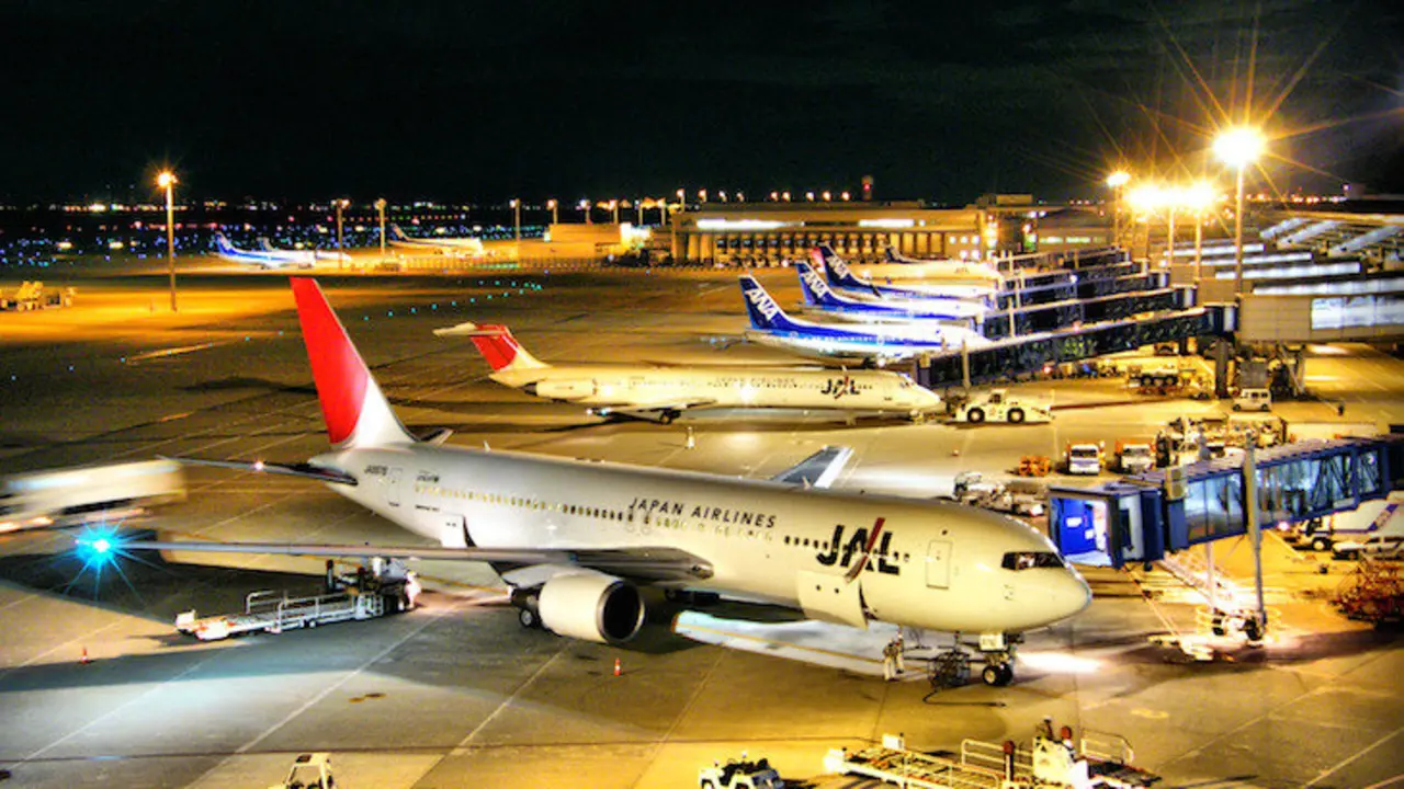 Toma de un aeropuerto internacional.
