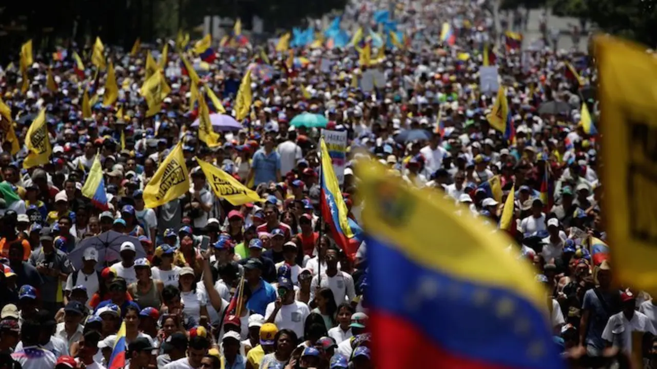 Marcha de la oposición en Venezuela. / Twitter