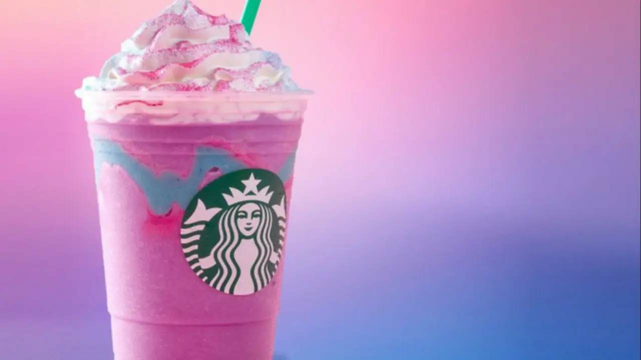 Frappuccino unicornio de Starbucks. Starbucks
