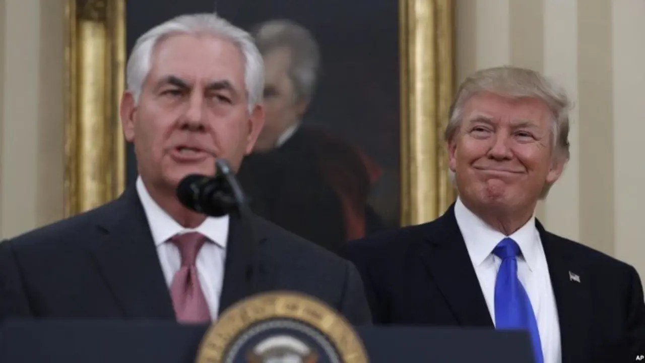 Rex Tillerson, ex secretario de Estado de EE UU, y Donald Trump. / gov.us