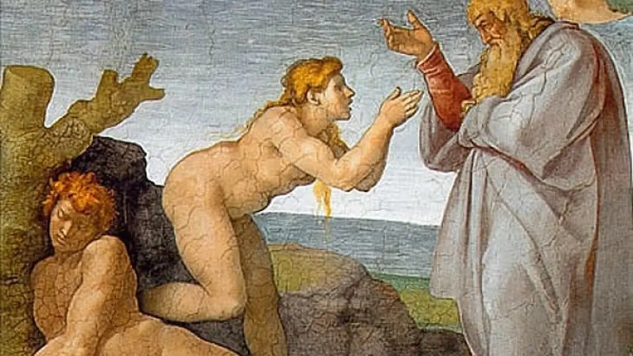 La creaci&oacute;n de Eva, de Miguel &Aacute;ngel (Capilla Sixtina).