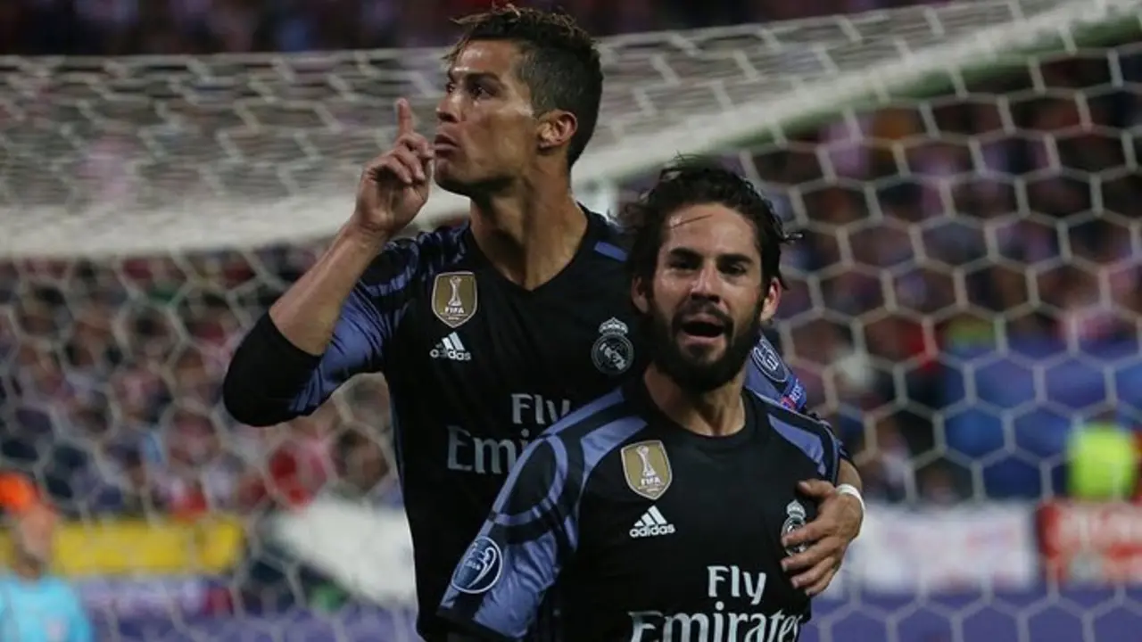 Cristiano Ronaldo, en uno de sus gestos caracter&iacute;sticos. / Twitter