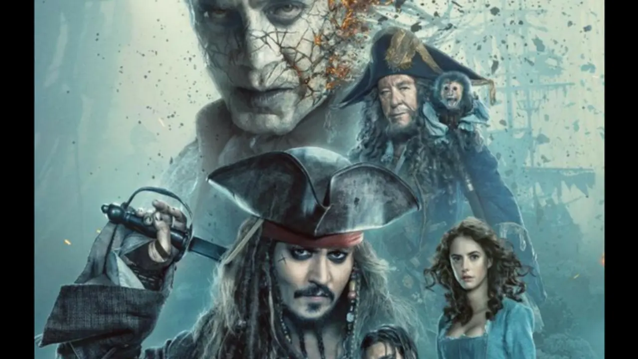 P&oacute;ster oficila de Piratas del Caribe La venganza de Salazar. Disney.