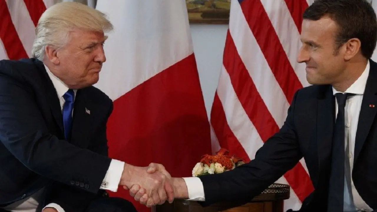 Donald Trump, presidente de Estados Unidos y Emmanuel Macron, presidente de Francia. / RRSS