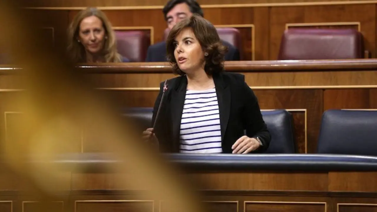 Soraya Sáenz en el Congreso. / Twitter.