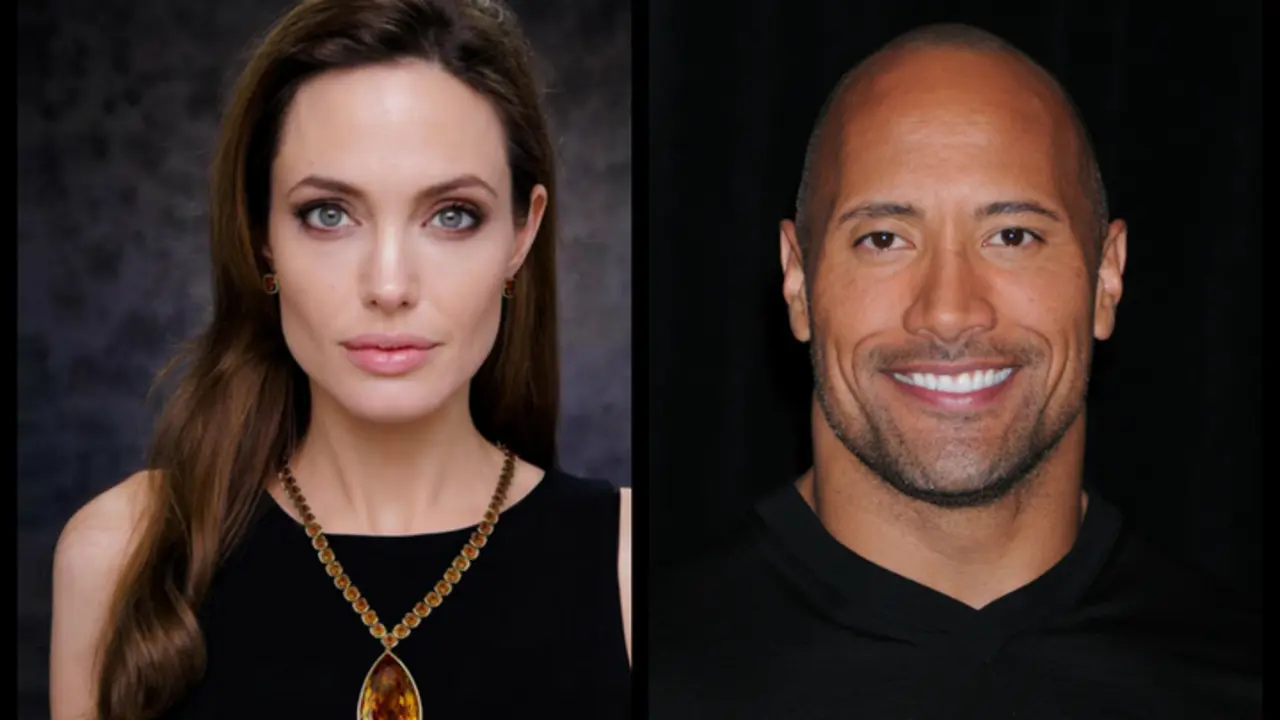 Angelina Jolie, actriz y Dwayne Johnson, actor. Pinterest.