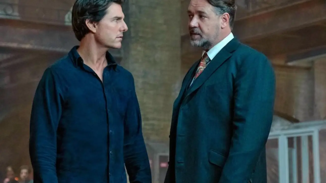 Tom Cruise y Russell Crowe en La Momia.