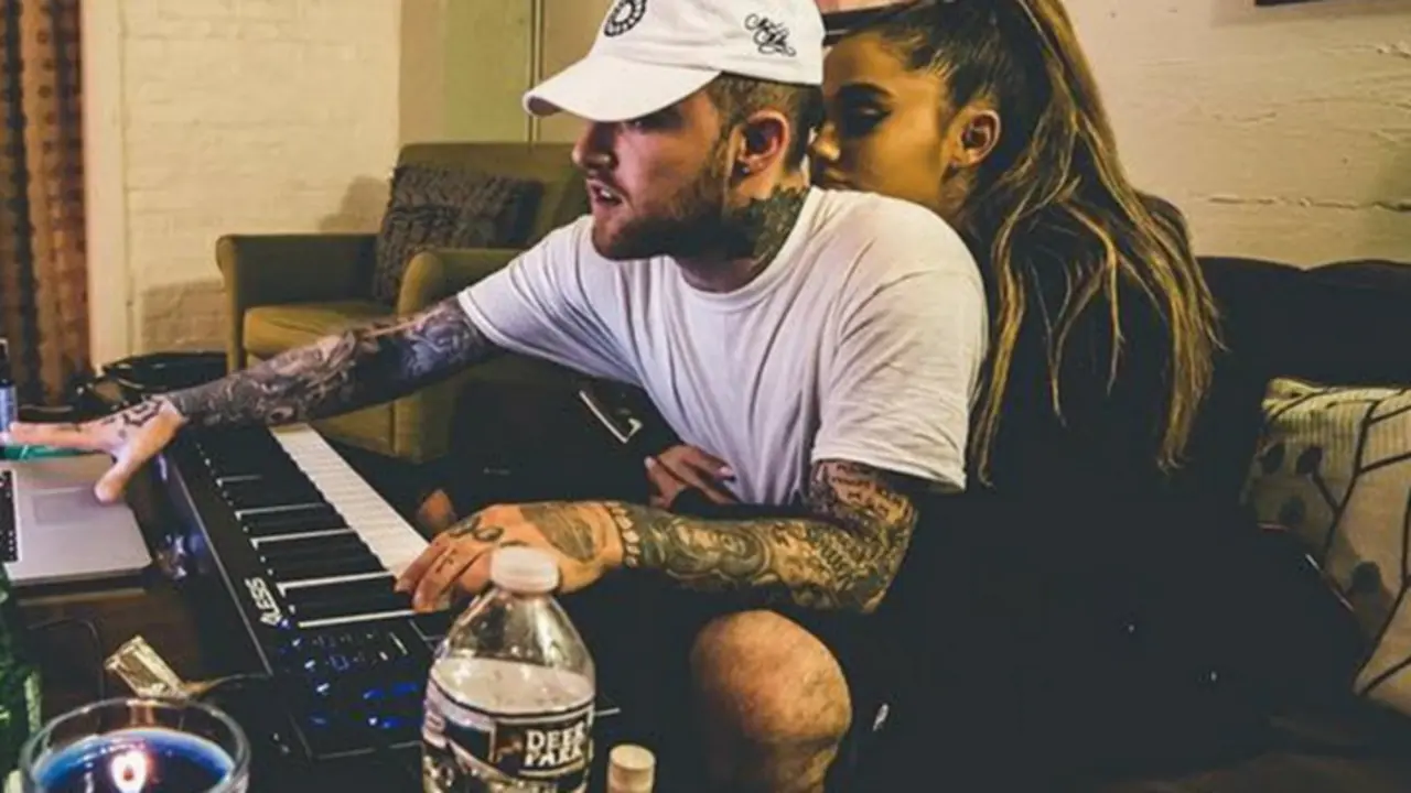 Mac Miller, cantante, y Ariana Grande, cantante. Instagram.