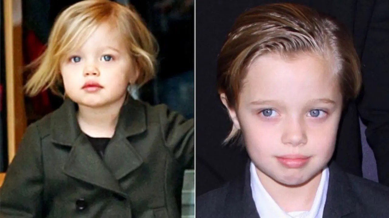 Shiloh a los 4 y a los 11 años. / RRSS