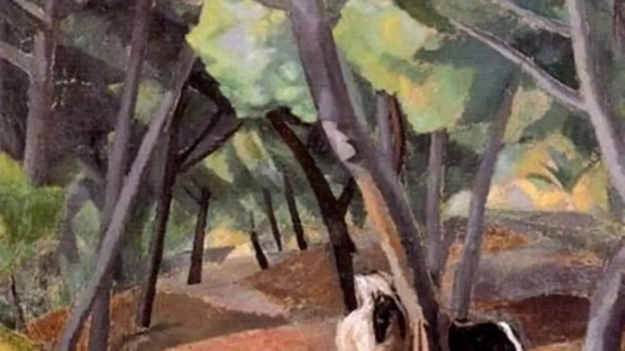Paisaje de la R&aacute;bida. Daniel V&aacute;zquez D&iacute;az. 1930. &Oacute;leo sobre lienzo.