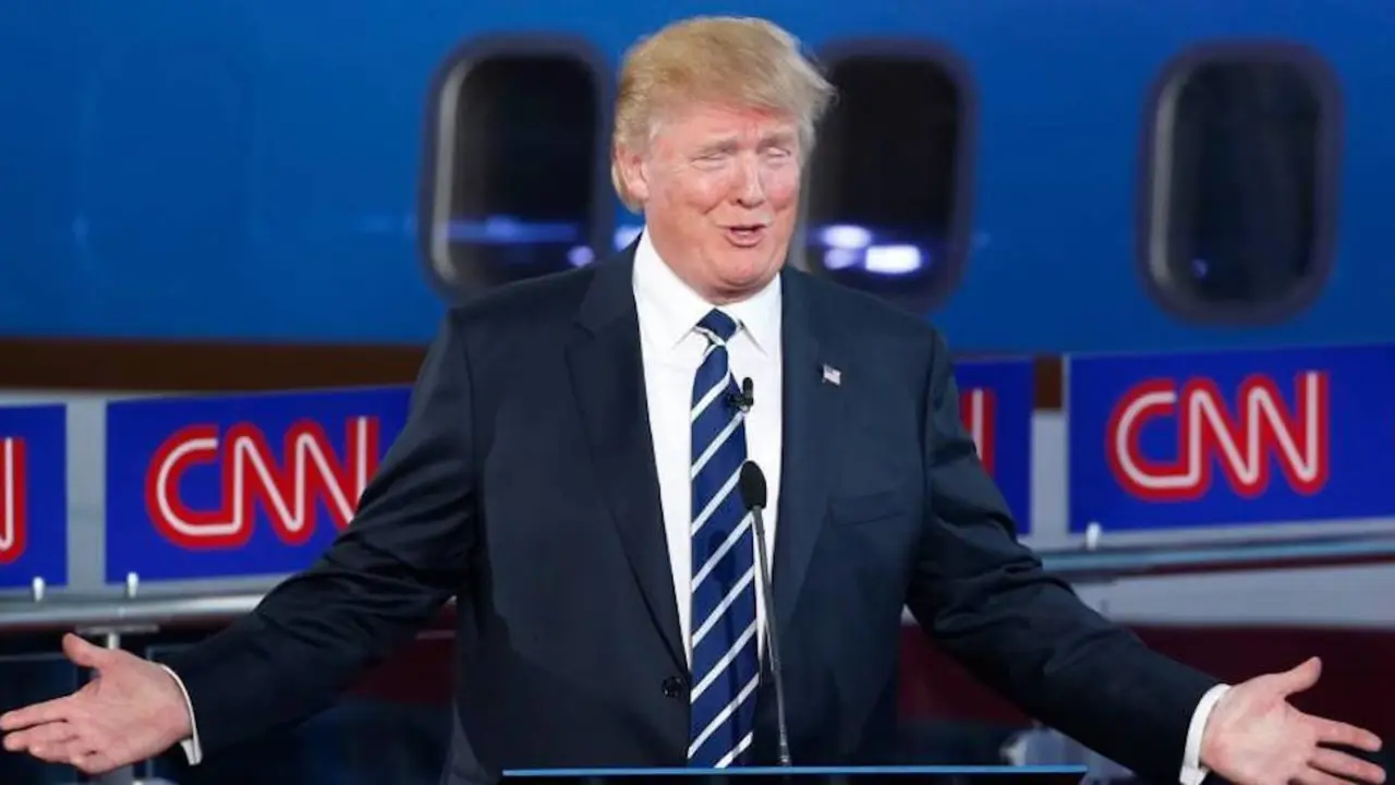 Donald Trump en el debate de CNN durante la campaña a las presidenciales. / CNN