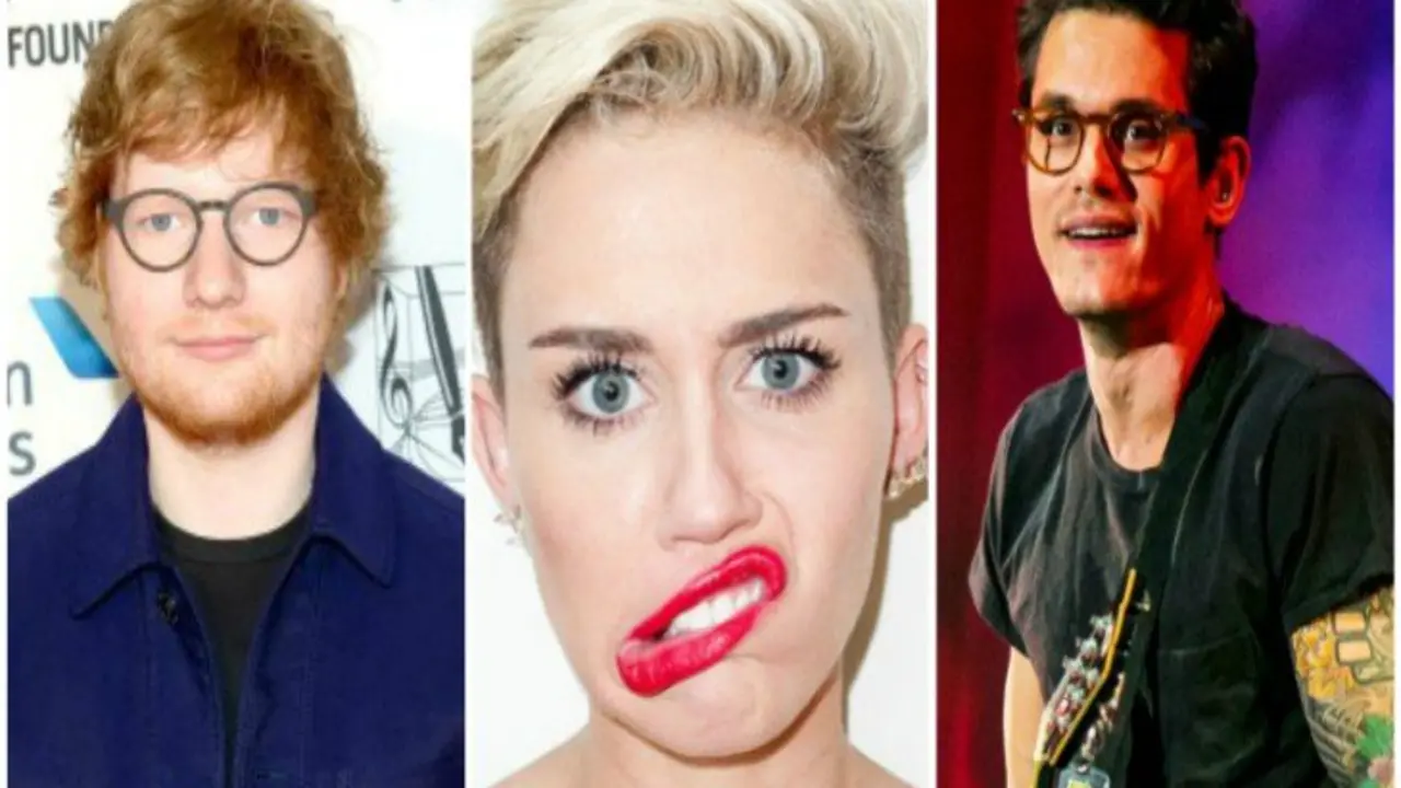 Ed Sheeran, Miley Cyrus y John Mayer, cantantes. / People, CABROWORLD, Billboard