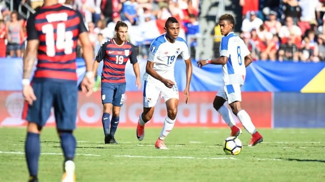 Panamá y Estados Unidos en un partido de la Copa Oro 2017.
