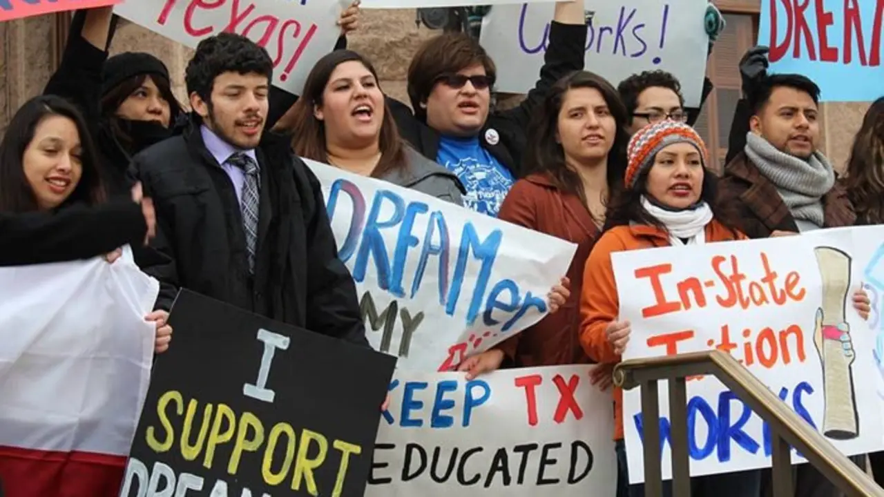 Protesta de 'dreamers' en EE UU.