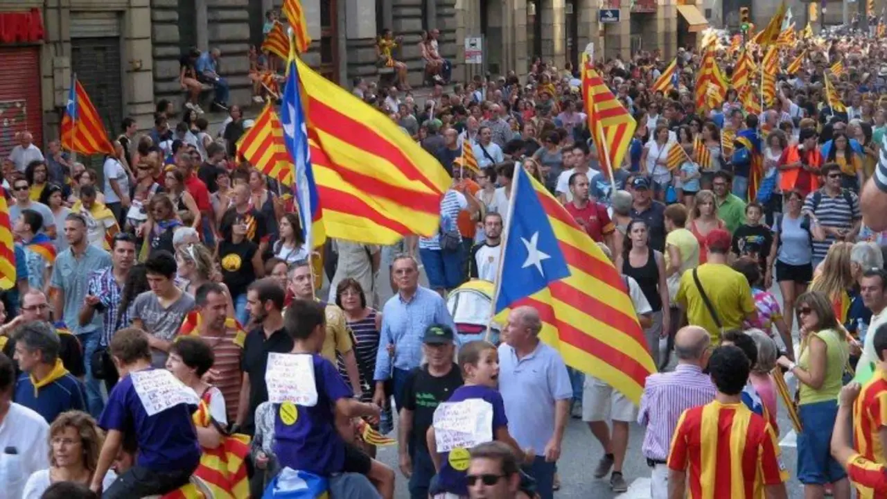 Manifestaci&oacute;n en Catalu&ntilde;a en 2017. / RR SS