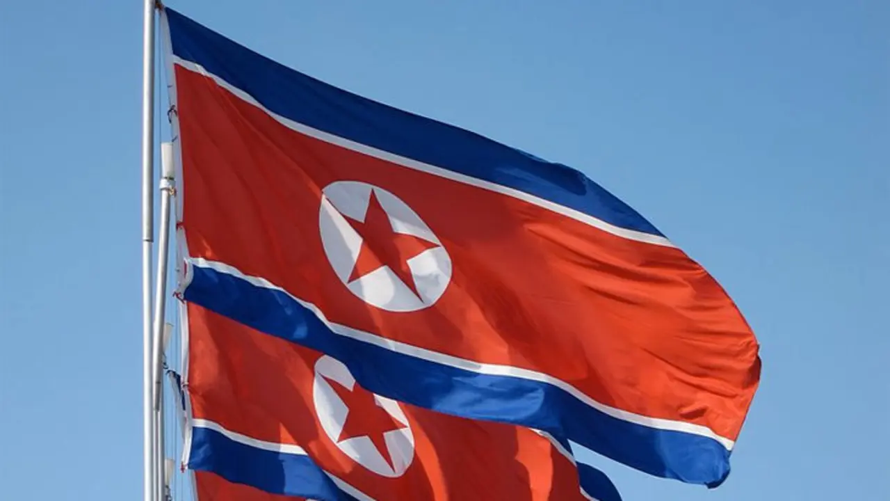 Banderas de Corea del Norte. / RRSS