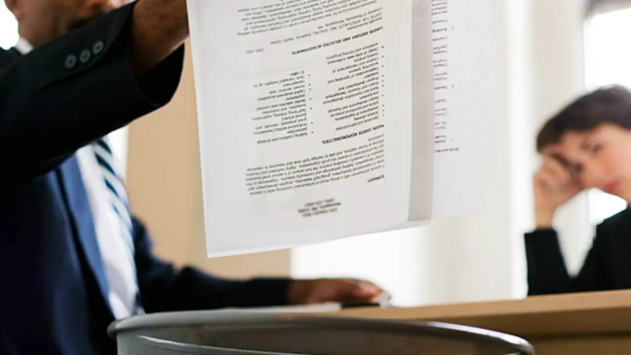 Tirar un CV a la basura. pbs.org