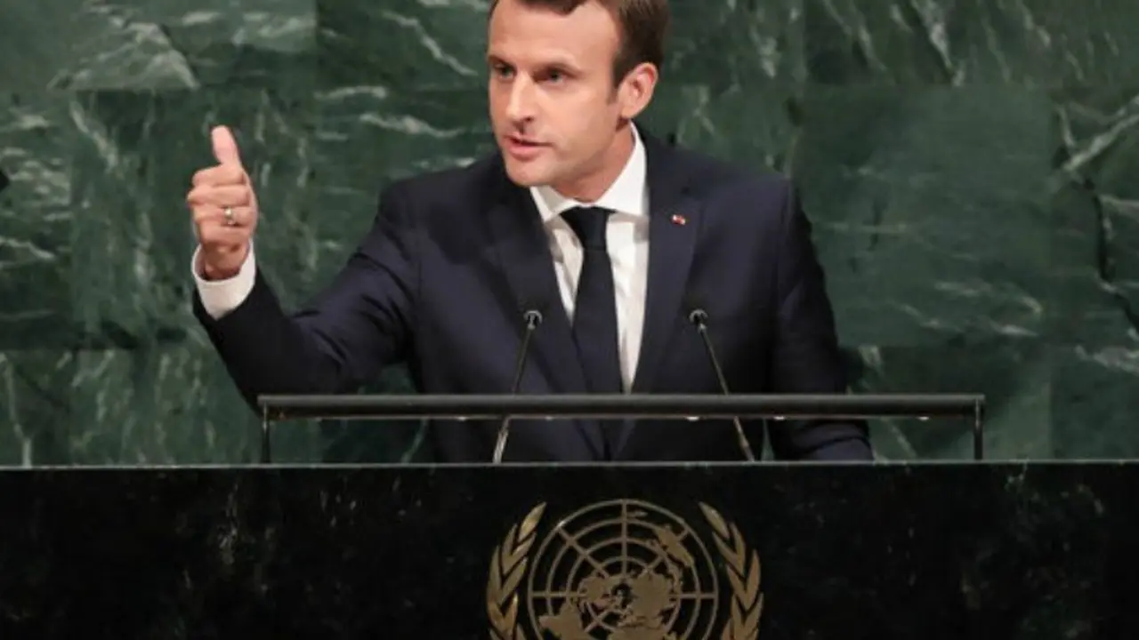 Emmanuel Macron, presidente de Francia, desde la Asamblea General de la ONU. Lepoint.fr