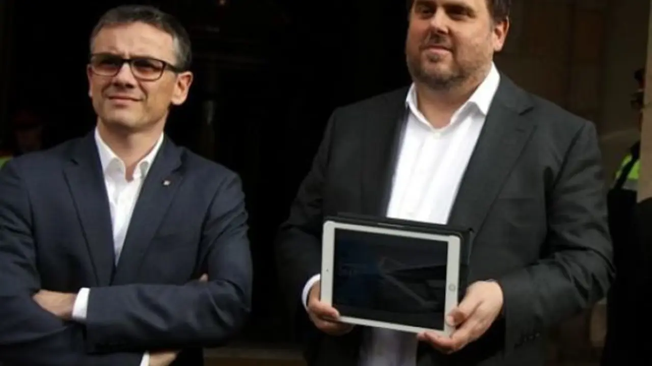 Josep Maria Jové  y Oriol Junqueras. / RR SS
