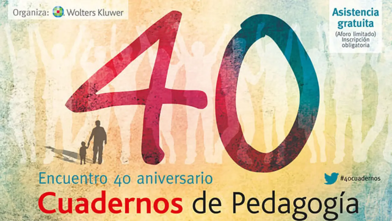 Un cartel de un evento de Cuadernos de Pedagogía. / Mundiario