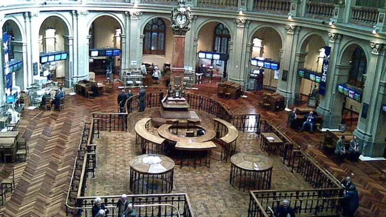 Interior de la Bolsa de Madrid. / RRSS