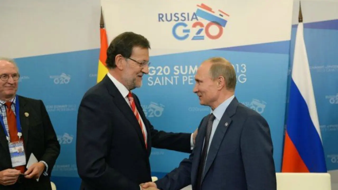 Mariano Rajoy, jefe del Gobierno de Espa&ntilde;a y Vladimir Putin, presidente de Rusia. galicia24horas.es 