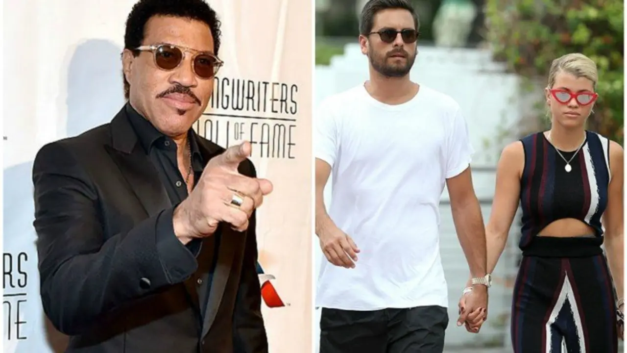 Lionel Richie, cantante. Scott Disick, celebridad y Sofia Richie, modelo