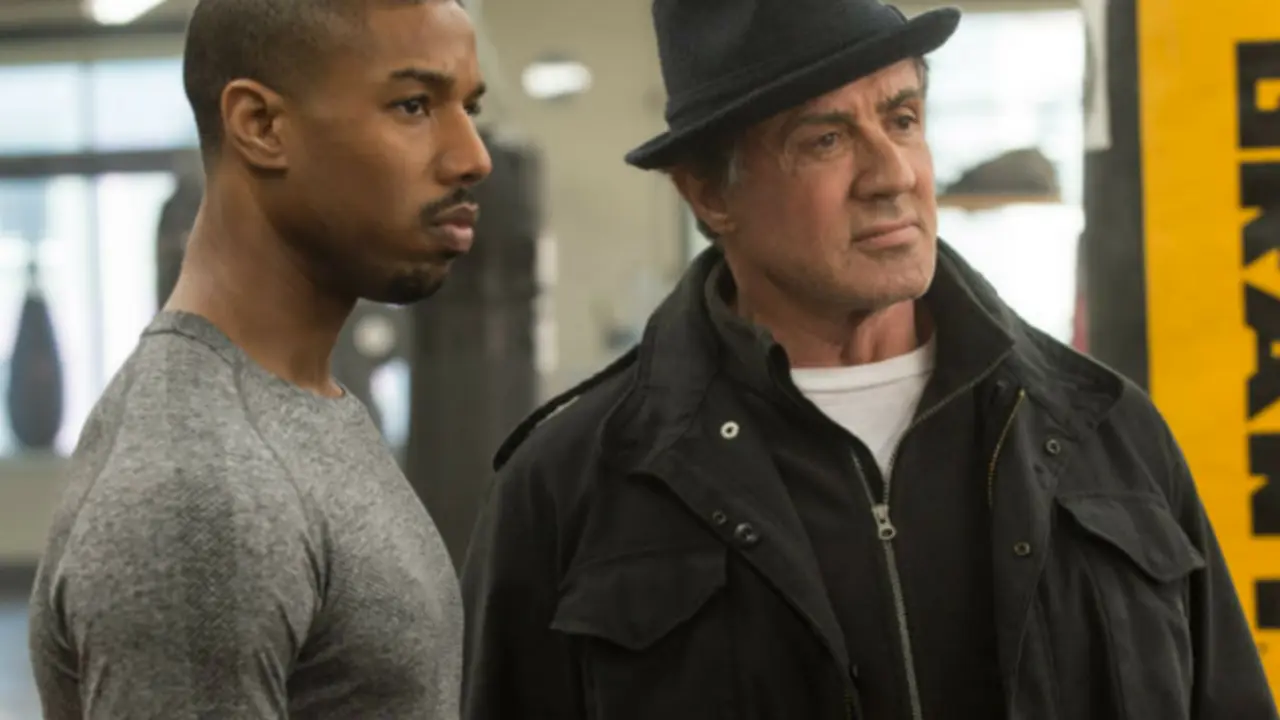 Michael B. Jordan, actor, y Sylvester Stallone, actor. Warner.