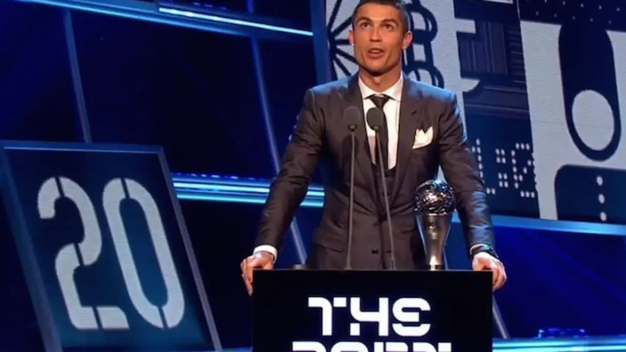 Cristiano Ronaldo, ganador del premio The Best. / Twitter-Motivaciones F&uacute;tbol.