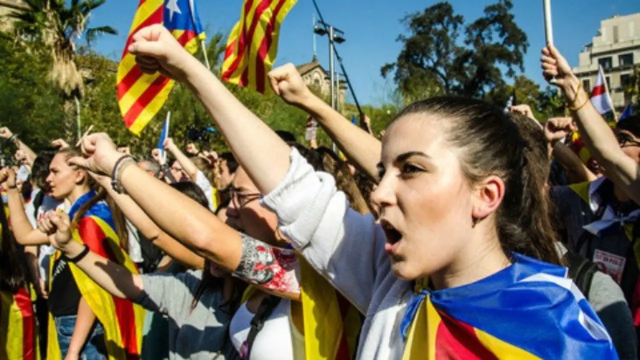Manifestaci&oacute;n a favor de la independencia de Catalu&ntilde;a. EUobserver