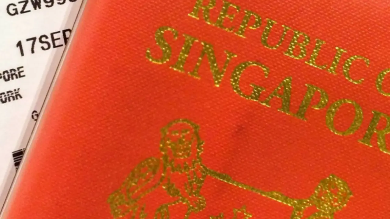 Pasaporte de Singapur. RR SS.