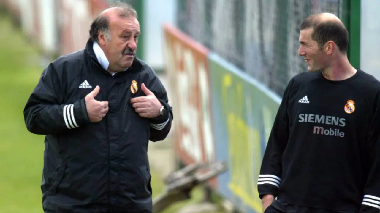 Del Bosque junto a Zidane. / RRSS