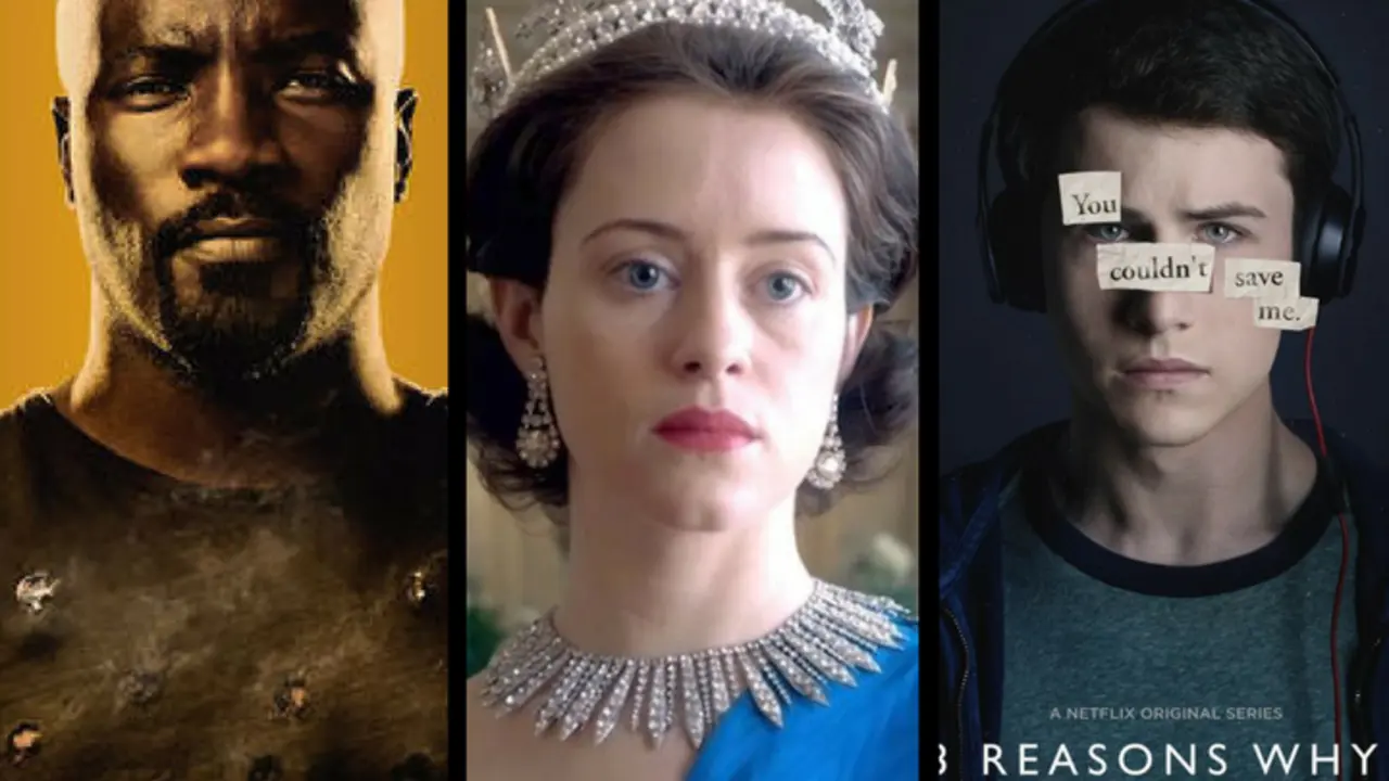 Luke Cage, The Crown y Por trece razones. Netflix.