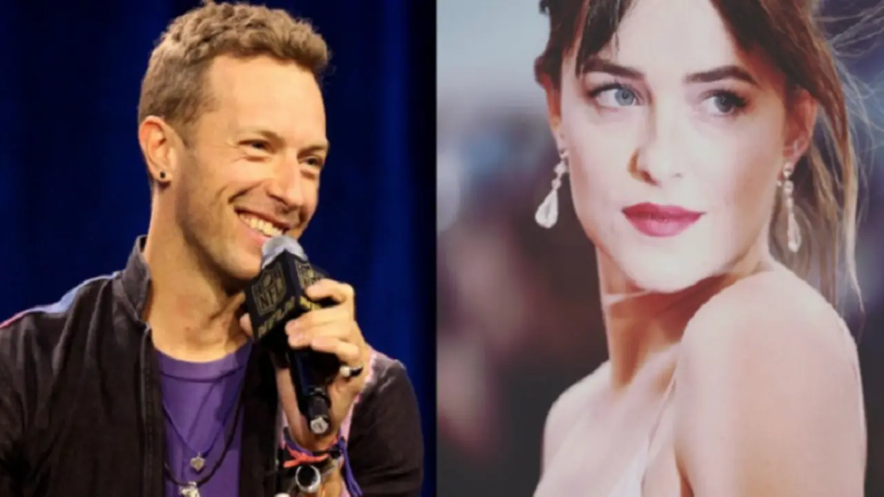 Dakota Johnson y Chris Martin.
