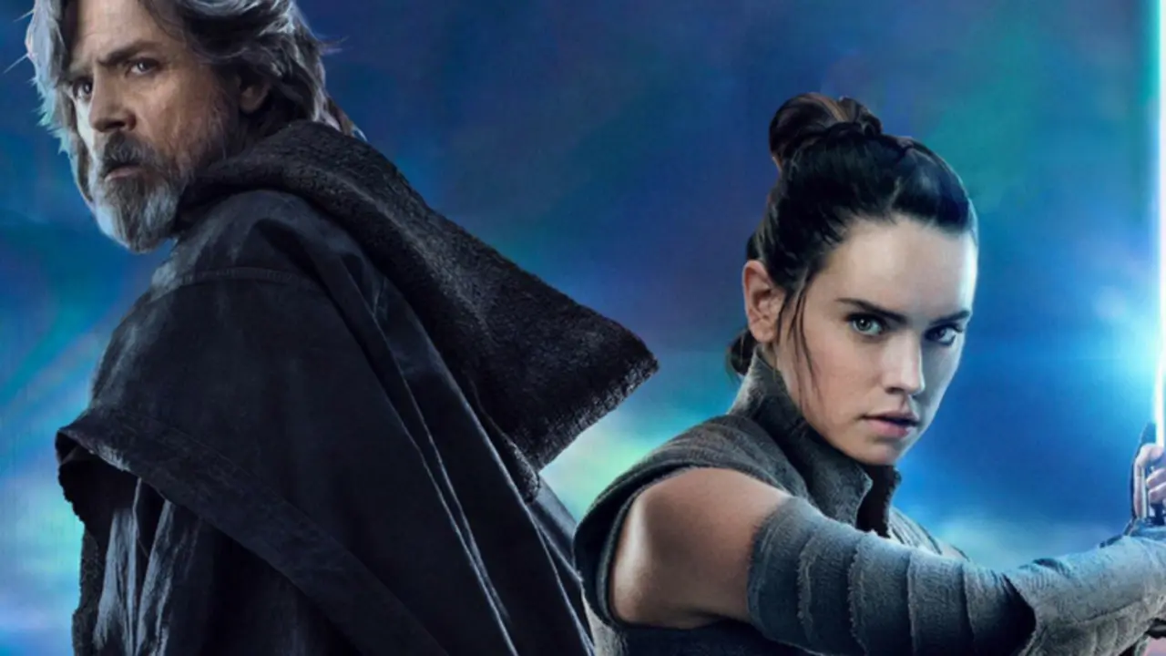 Mark Hamill, actor, y Daisy Ridley, actriz. Disney.