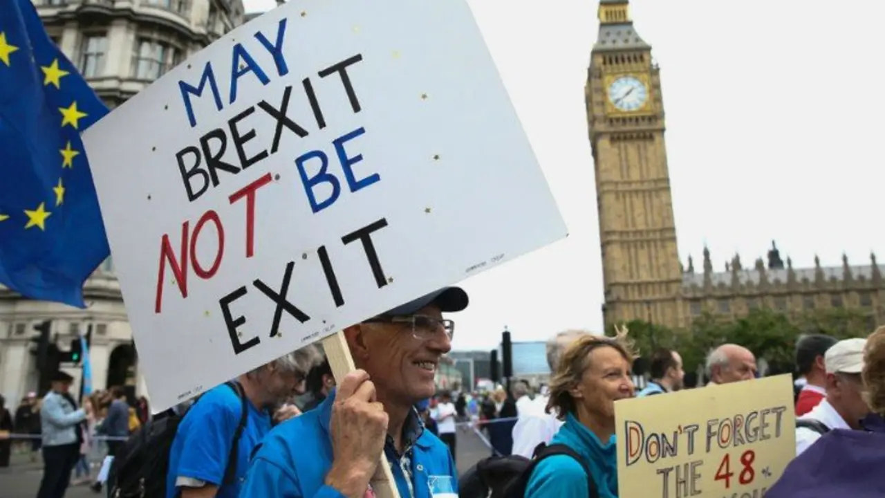 Protesta contra el Brexit. Twitter 