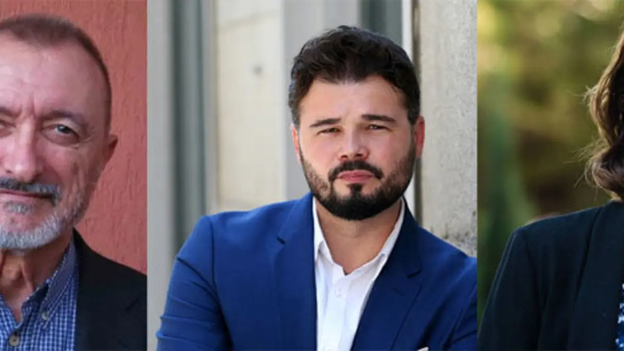P&eacute;rez-Reverte, Rufi&aacute;n y Colau./ Mundiario