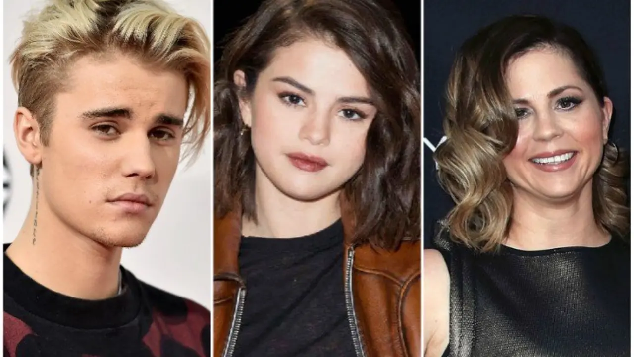 Justin Bieber, cantante; Selena Gomez, cantante; Mandy Teefey, madre de Selena. RR SS